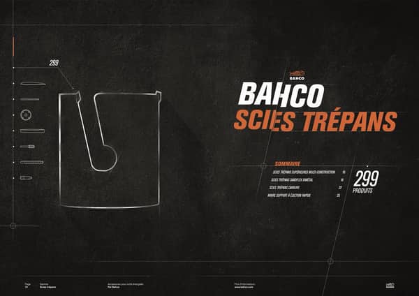 Catalogue des scies trépans Bahco