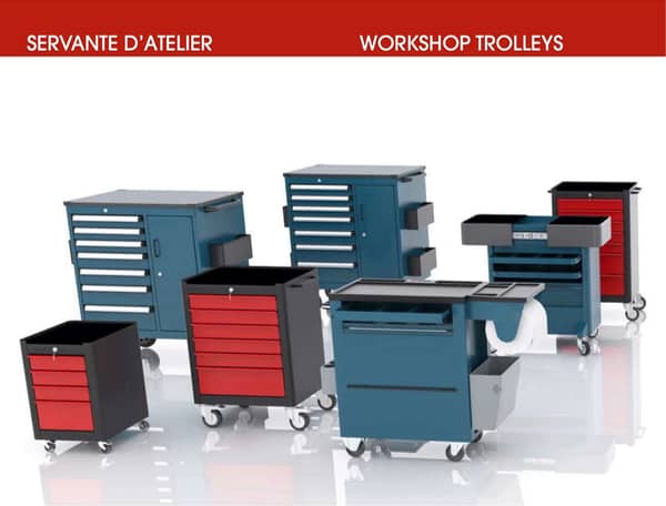 Catalogue des servantes mobiles d'atelier Heco