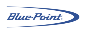Le logo de Blue Point dans les couleurs de la marque